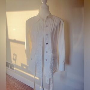 St. John Collection White Safari Jacket Brand New Pristine Condition